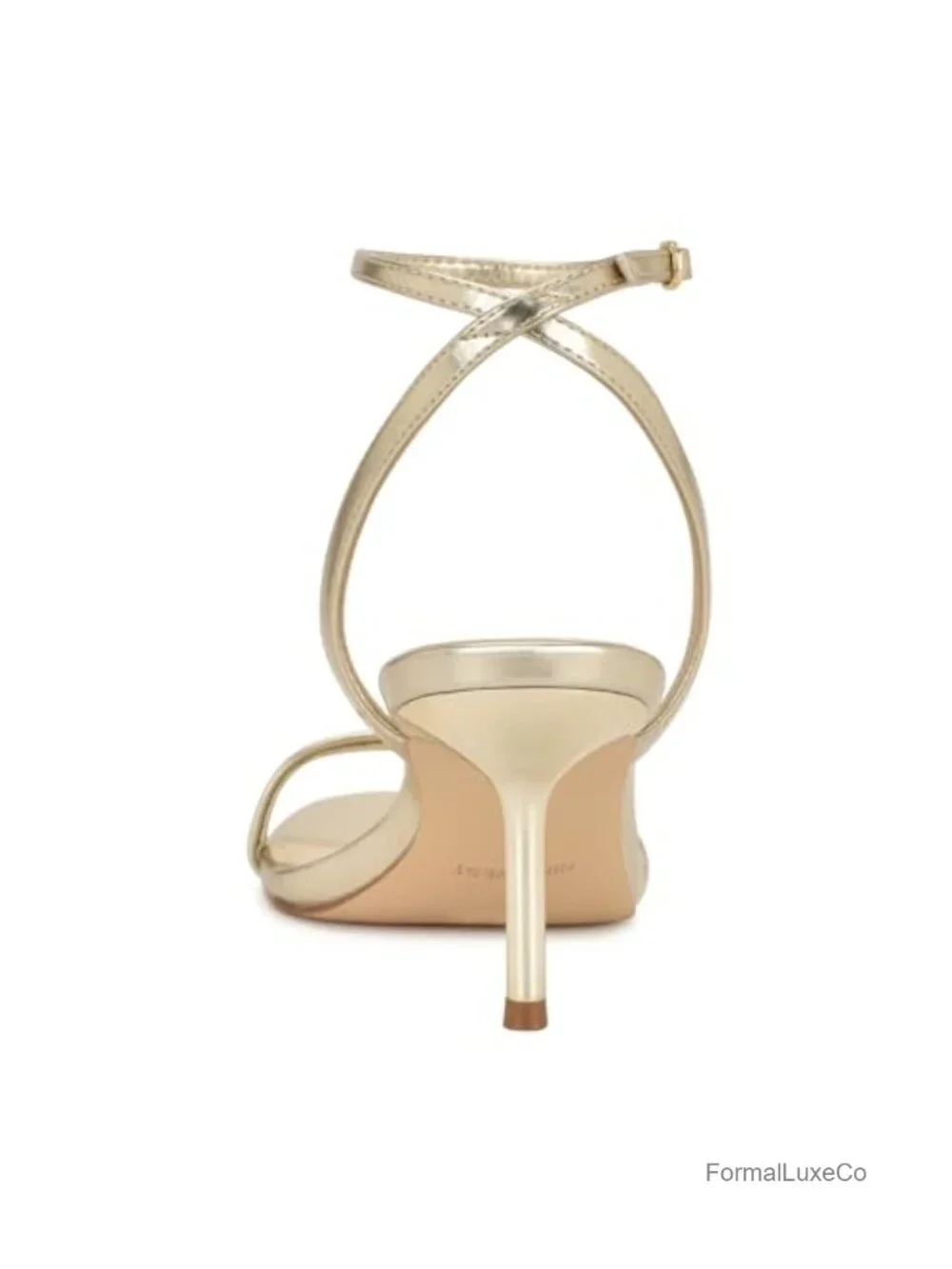 Kitten Heel Sandals with Ankle Strap - Open Toe Heeled Sandal